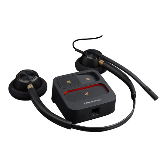 Слушалки HP Poly EncorePro 520 EncorePro 500 series headset on-ear wired active noise cancelling Quick Disconnect black UC certified
