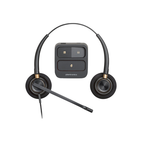 Слушалки HP Poly EncorePro 520 EncorePro 500 series headset on-ear wired active noise cancelling Quick Disconnect black UC certified