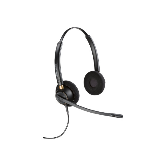 Слушалки HP Poly EncorePro 520 EncorePro 500 series headset on-ear wired active noise cancelling Quick Disconnect black UC certified