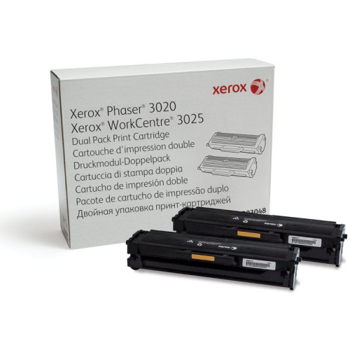 Тонер касета XEROX 106R03048 Phaser 3020/WorkCentre 3025 dwupak print cartridge 2x1500 REFURBISHED (P)