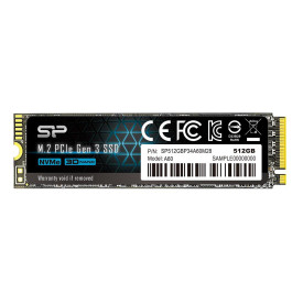 Вътрешен SSD диск SILICON POWER SSD P34A60 512GB M.2 PCIe Gen3 x4 NVMe 2200/1600 MB/s