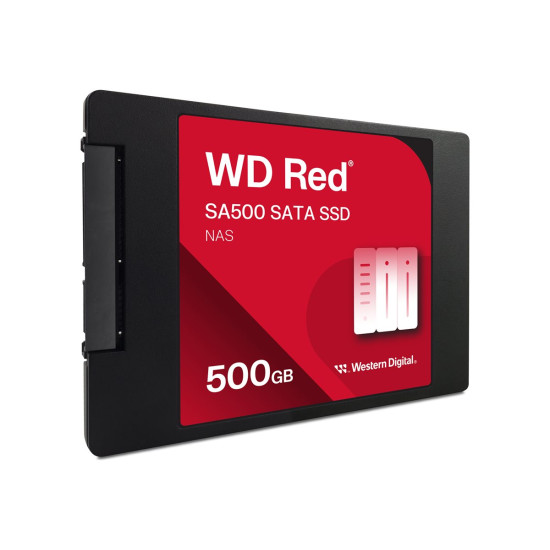Вътрешен SSD диск WESTERN DIGITAL Red SSD SA500 NAS 500GB 2.5 inch SATA III 6 Gb/s internal single-packed