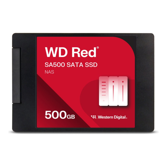 Вътрешен SSD диск WESTERN DIGITAL Red SSD SA500 NAS 500GB 2.5 inch SATA III 6 Gb/s internal single-packed