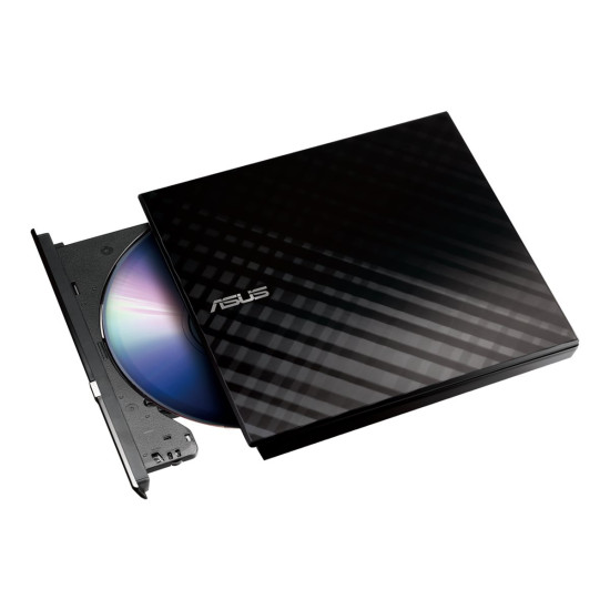 Оптично устройство ASUS SDRW-08D2S-U Lite ext.Slim DVD Writer 8x DVD±R 6x DVD±R DL 5x DVD-RAM USB 2.0 incl.Cyberlink Power2Go black