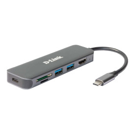 Докинг станция D-LINK 6in1 USB-C Mini Docking Station