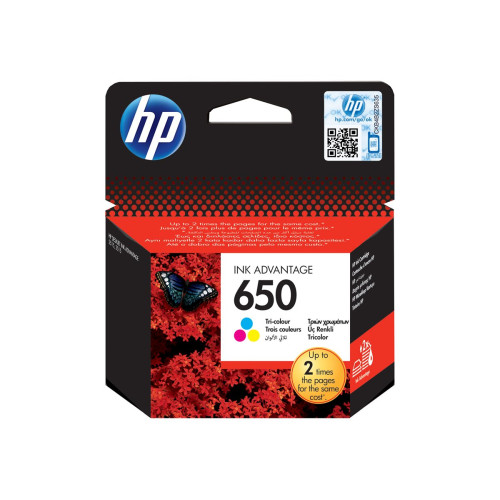 Мастило HP 650 original Ink cartridge CZ102AE BHK tri-colour standard capacity 200 pages 1-pack