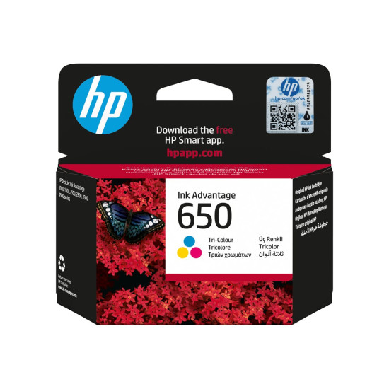 Мастило HP 650 original Ink cartridge CZ102AE BHK tri-colour standard capacity 200 pages 1-pack