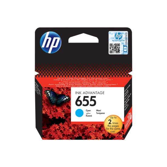 Мастило HP 655 original Ink cartridge CZ110AE BHK cyan standard capacity 600 pages 1-pack