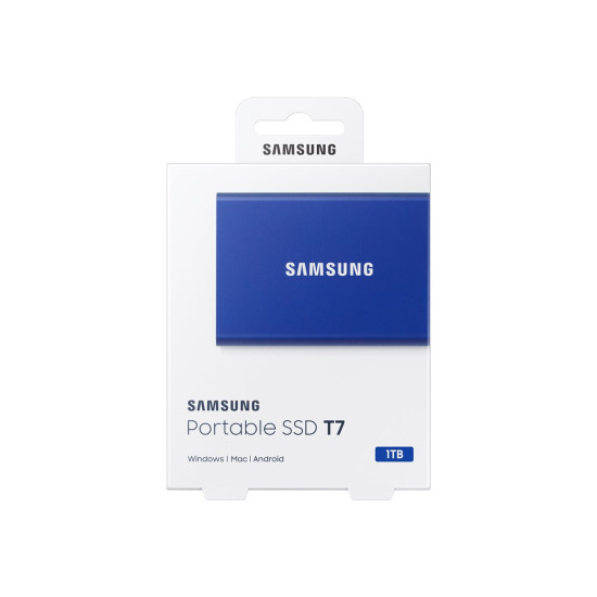 Външен SSD диск SAMSUNG T7 1TB USB 3.2 Gen 2 Indigo Blue