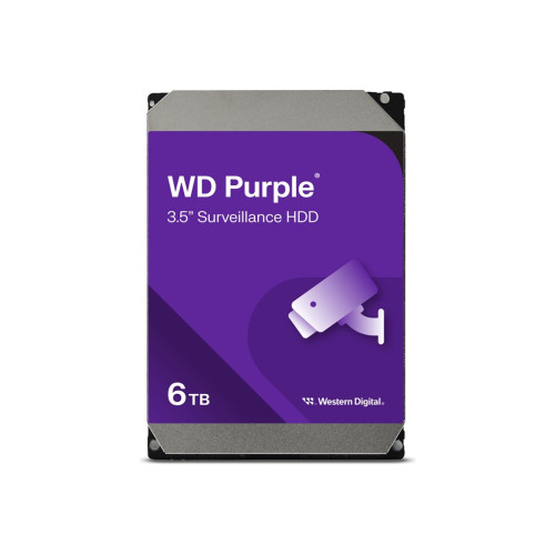 Вътрешен твърд диск WESTERN DIGITAL Purple 6TB SATA HDD 3.5 inch internal 256MB Cache