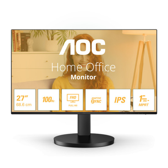 Монитор AOC 27B3HA2, 27 инча IPS 1920x1080, 16:9, 4ms, HDMI, VGA