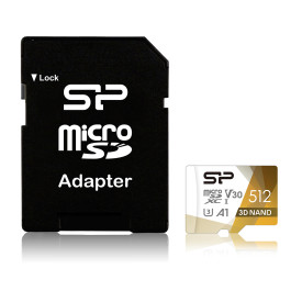 Карта памет SILICON POWER memory card Superior Pro Micro SDXC 512GB UHS-I U3 V30 +adapter