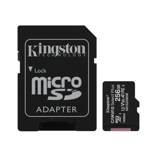 Карта памет KINGSTON 256GB micSDXC Canvas Select Plus 100R A1 C10 Card + ADP