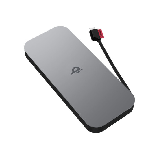 Външна батерия LENOVO Go USB-C Mobile Power Bank, 10000mAh, Qi Wireless