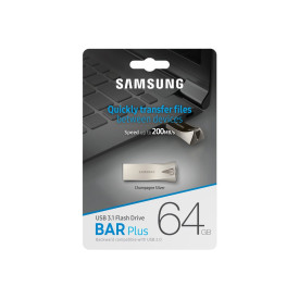 Флаш памет SAMSUNG BAR Plus 64GB USB 3.1 Champagne Silver