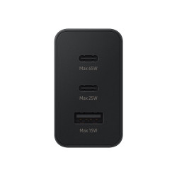 Зарядно SAMSUNG Power Adapter Trio 65W USB-C 25W USB-C 15W USB-A Black