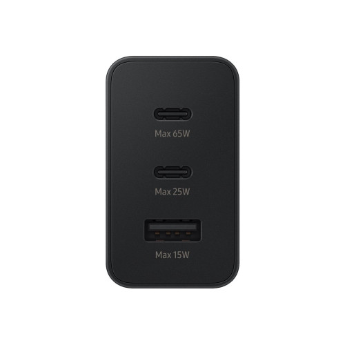 Зарядно SAMSUNG Power Adapter Trio 65W USB-C 25W USB-C 15W USB-A Black