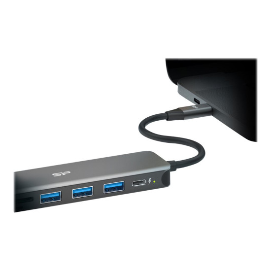 Докинг станция SILICON POWER Boost SU20 Docking station 7in1 USB USB-C HDMI SD card