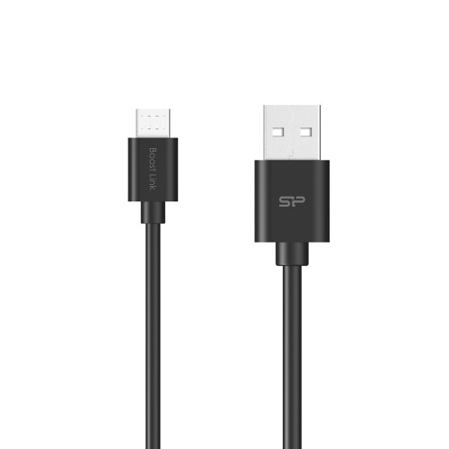 USB кабел SILICON POWER Cable microUSB - USB Boost Link LK30 1M 2.4A Black