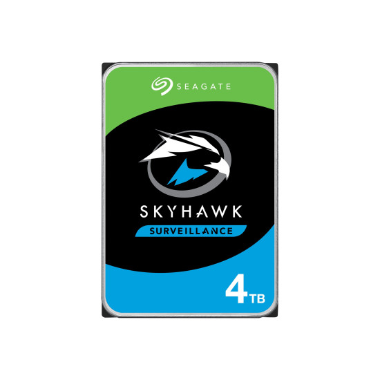 Вътрешен твърд диск SEAGATE Surv. Skyhawk 4TB HDD CMR 5400rpm SATA serial ATA 6Gb/s 256MB cache 3.5 inch 24x7 workloads BLK