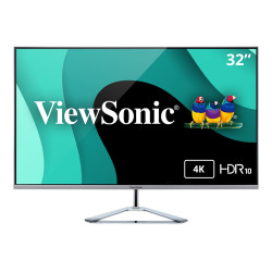 Монитор VIEWSONIC VX3276-4K-MHD 32 inch 16:9 3840x2160 UHD SuperClear VA monitor 2 HDMI DP Mini DP frameless silver bezel silver stand