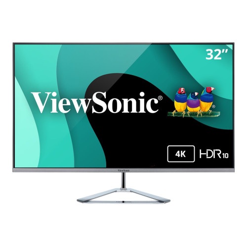 Монитор VIEWSONIC VX3276-4K-MHD 32 inch 16:9 3840x2160 UHD SuperClear VA monitor 2 HDMI DP Mini DP frameless silver bezel silver stand