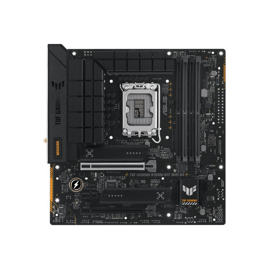 Дънна платка ASUS TUF GAMING B760M-BTF WIFI D4 LGA1700 microATX 4DDR4 1xHDMI 1xDP 4xSATA 3xM.2