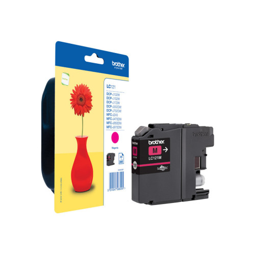 Мастило BROTHER LC121M ink magenta 300pages for DCP-J752DW MFC-J470DW -J870DW