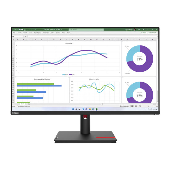 Монитор LENOVO ThinkVision T32h-30 31.5 inch 2560x1440 Monitor 16:9 60Hz HDMI DP
