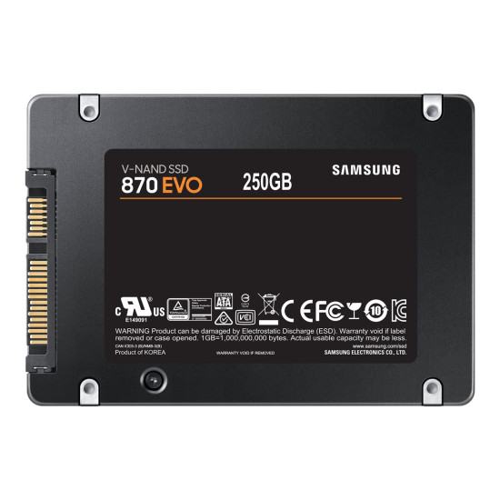 Вътрешен SSD диск SAMSUNG SSD 870 EVO 250GB SATA III 2.5 inch 560MB/s read 530MB/s write