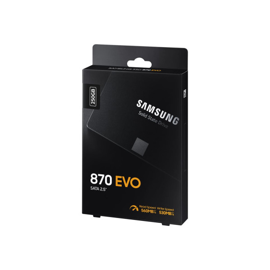 Вътрешен SSD диск SAMSUNG SSD 870 EVO 250GB SATA III 2.5 inch 560MB/s read 530MB/s write
