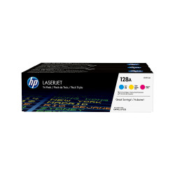 Тонер касета HP 128A original Toner cartridge CF371AM cyan magenta yellow standard capacity 3 x 1.300 pages 3-pack