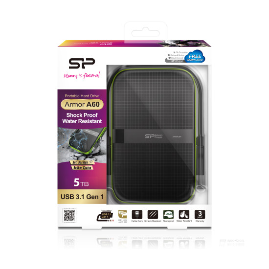 Външен твърд диск SILICON POWER Armor A60 5TB