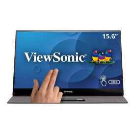 Монитор VIEWSONIC TD1655 Portable Touch Display, 15.6 инча 1920x1080, 10 точки на докосване, mini HDMI, 2xUSB-C