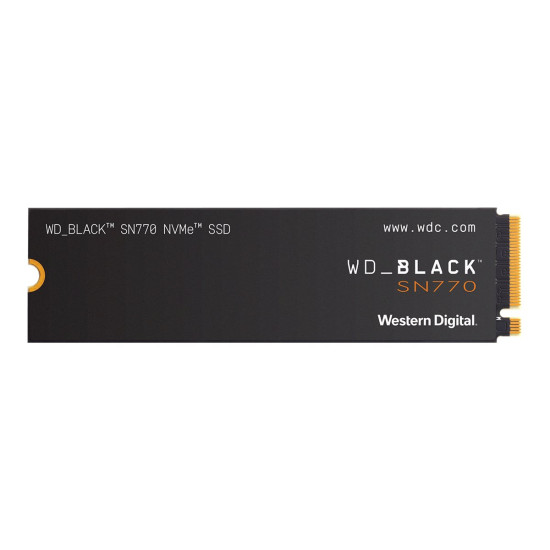 Вътрешен SSD диск WESTERN DIGITAL Black SSD SN770 NVMe 500GB PCIe Gen4 16GT/s M.2 2280 Вътрешен SSD диск WESTERN DIGITAL Black SSD SN770 NVMe 500GB PCIe Gen4 16GT/s M.2 2280