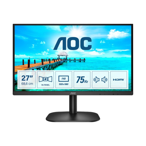 Монитор AOC 27B2AM 27 inch VA FHD 1920x1080 16:9 4000:1 250cd/m2 178/178 75Hz 4ms HDMI1.4 VGA