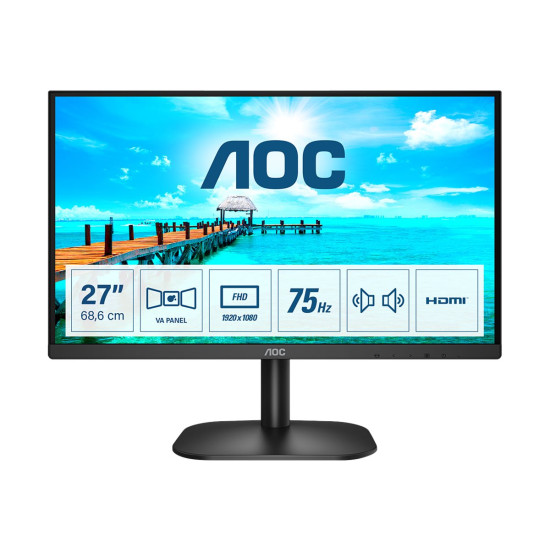 Монитор AOC 27B2AM 27 inch VA FHD 1920x1080 16:9 4000:1 250cd/m2 178/178 75Hz 4ms HDMI1.4 VGA