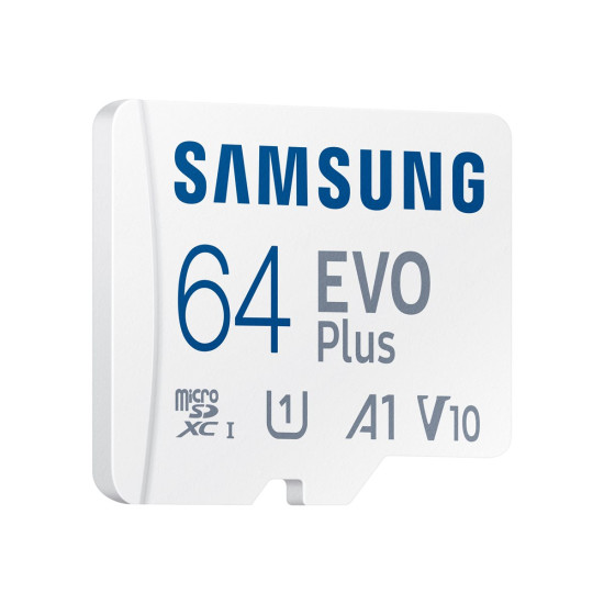 Карта памет SAMSUNG EVO Plus microSDXC 64GB UHS-I U1 Read up to 130MB/s Full HD Memory Card incl. SD-Adapter 2021