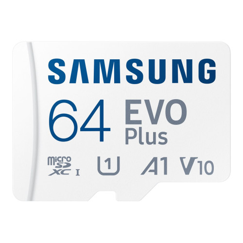 Карта памет SAMSUNG EVO Plus microSDXC 64GB UHS-I U1 Read up to 130MB/s Full HD Memory Card incl. SD-Adapter 2021