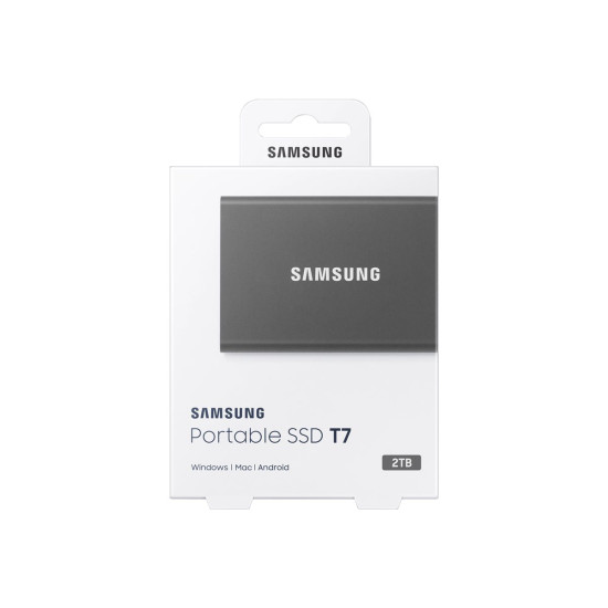 Външен SSD диск SAMSUNG T7 2TB USB 3.2 Gen 2 Titan Grey