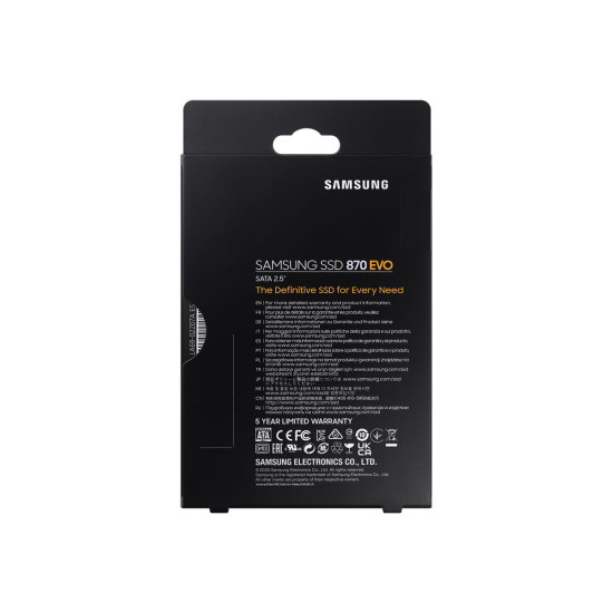 Вътрешен SSD диск SAMSUNG SSD 870 EVO 500GB SATA III 2.5 inch 560MB/s read 530MB/s write