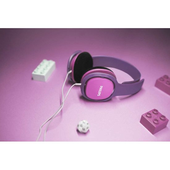 Слушалки Philips SHK2000PK, Лилаво-розови