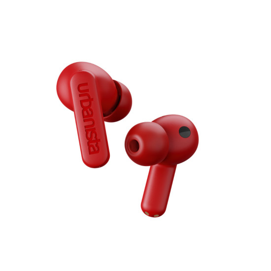 Слушалки URBANISTA ATLANTA Bluetooth earphones black 34 hours total playtime Hybrid active noise cancelling Touch controls IPX4 red