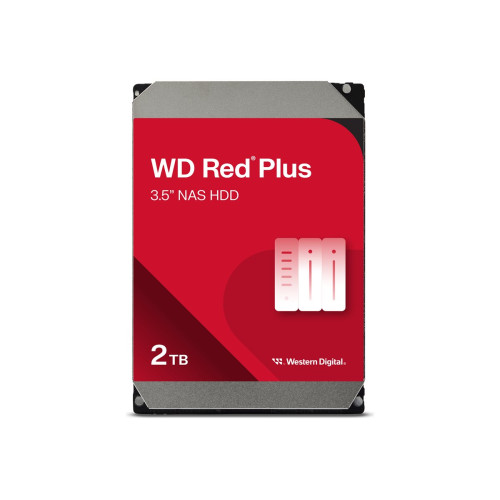 Вътрешен твърд диск WESTERN DIGITAL Red Plus 2TB SATA 6Gb/s 3.5 inch Rpm5400 128MB cache Internal HDD Bulk