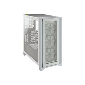 Кутия за компютър CORSAIR iCUE 4000X RGB Tempered Glass Mid-Tower White case