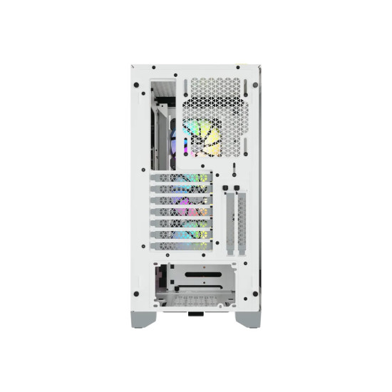 Кутия за компютър CORSAIR iCUE 4000X RGB Tempered Glass Mid-Tower White case