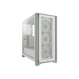 Кутия за компютър CORSAIR iCUE 4000X RGB Tempered Glass Mid-Tower White case