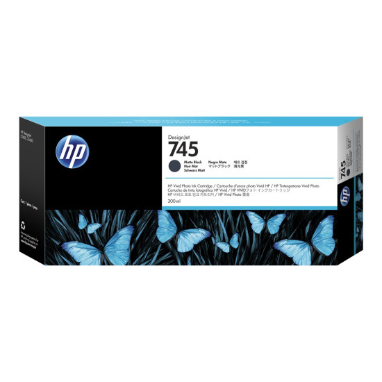 Мастило HP 745 Matte Black (300 ml)