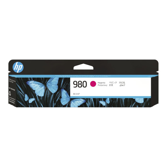 Мастило HP 980A original Ink cartridge D8J08A magenta standard capacity 80.5ml 6.600 pages 1-pack Office jet Enterprise Мастило HP 980A original Ink cartridge D8J08A magenta standard capacity 80.5ml 6.600 pages 1-pack Office jet Enterprise