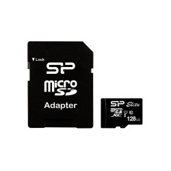 Карта памет Silicon Power, Micro SDXC, 128GB, Class 10, Elite UHS-1, с адаптер